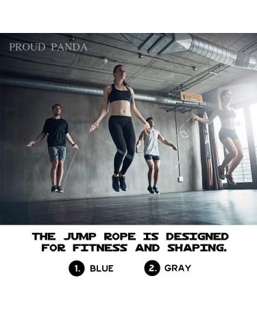 1LB Weighted Jump Rope with Adjustable Length - Professional Skipping Rope for Cardio Boxing Endurance Training - Gray - Buy Online on GoSupps.com