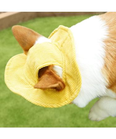 Folpus Outdoor Puppy Sun Hat | Breathable Summer Cap for Small Medium & Large Dogs - XL Yellow Pet Egg Hat - Buy Online on GoSupps.com