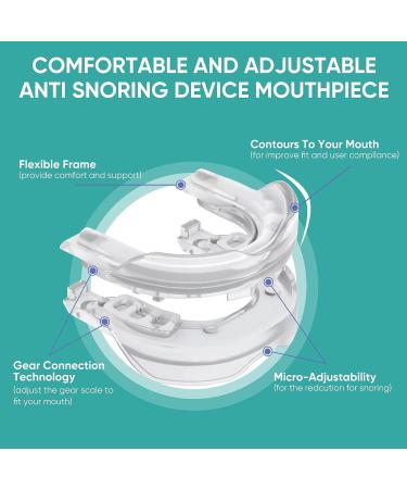 Adjustable Anti-Snoring Mouthpiece for Men and Women - Reusable Snoring Solution for Better Sleep - 1 PCS - Buy Online on GoSupps.com
