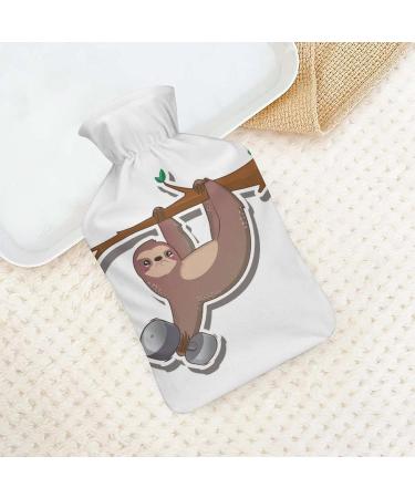 Funny Sloth Hot Water Bottle - Plush Cover Hand Warmer for Adults & Kids | 26.5x15.3cm - Perfect Gift! - Buy Online on GoSupps.com