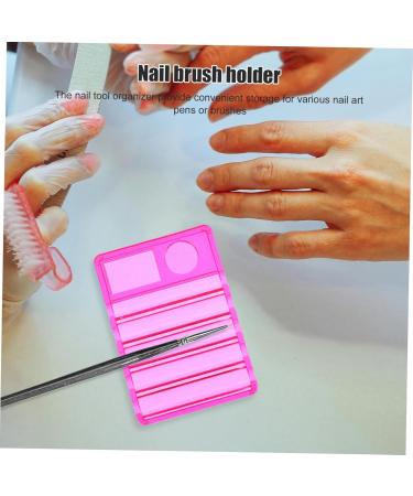 Palette de Nail Art et Porte-stylo 5 Emplacements Rose Fuchsia Polyvalent pour Femmes Professionnelles Salon Manucure Palette M lange Couleurs et Pinceaux Estompeurs - Buy Online on GoSupps.com