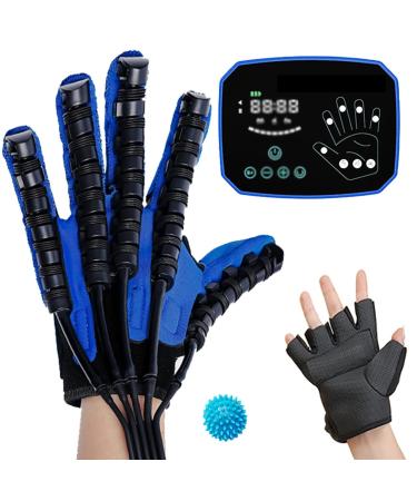 Rehabilitation Robot Gloves Stroke Hemiplegia Rehabilitation Training Equipment Finger Straightening Brace Guard Protector for Long-Term Relief(Size:S Code Color:Left Hand) S code left hand