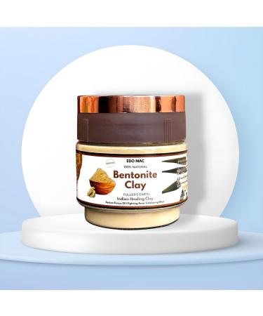 Pure Bentonite Clay Powder for Detoxifying Remove Impurities & Excess Oil | 100% Natural Indian Healing Clay for skin & hair | Cleansing Facial & Body Mask (5.29 oz)