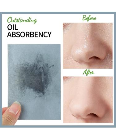 FANDAMEI 100 Counts Bamboo Charcoal Oil Absorbing Sheets for Oily Skin - Oil Control Film for Shine-Free Face, Pack of 1 - Buy Online on GoSupps.com