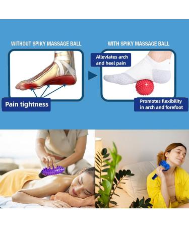 5-Piece Massage Ball Set - Hedgehog Ball Roller Fascia & Peanut Massage for Legs Feet Hands & Back Relief - Buy Online on GoSupps.com