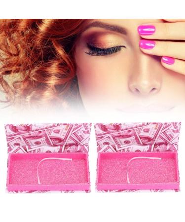 2pcs Pack of Pink False Eyelashes with Magnetic Storage Boxes | Empty Eyelash Organizer for Easy Travel & Display - Buy Online on GoSupps.com