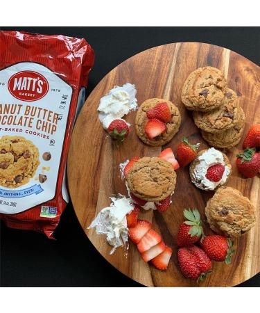 Matt's Bakery Peanut Butter Chocolate Chip Cookies - Soft-Baked, Non-GMO, All-Natural (10.5oz) - Buy Online on GoSupps.com
