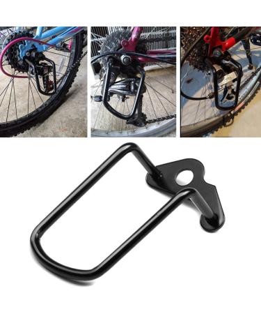Carbon Steel Bike Bicycle Rear Derailleur Chain Stay Guard Gear Protector Adjustable Cycling Rear Derailleur Protector for Outdoor Mountain Road Cycling Bike