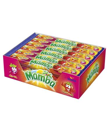 Mamba 24 x 4 sticks Delicious chewy candies with fruit flavour In four different varieties Classic 24 x 106g - Buy Online on GoSupps.com