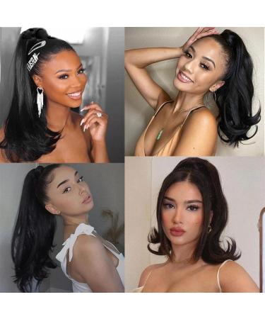 Ponytail Extensions Short Drawstring Ponytail Hair Extension for Women 18 Inch Natural Wave Ponytail Extension Clip in Synthetic Wave Ponytail Hairpiece for Women (Color : 1B Size : 18inch-45cm) 18inch-45cm 1B - Buy Online on GoSupps.com