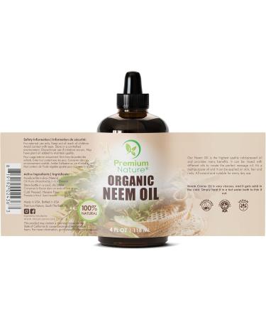 Neem Oil Cold Pressed Neem Oil for Essential Oil Mixing Neem Oil Massage Oil 4 oz - Buy Online on GoSupps.com
