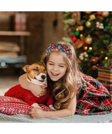 Miaija 3Pieces Christmas Knotted Headbands Red Green Snowflake and Snowman Makeup Headband Elastic Hair Hoop Party Supplies for Women Girls Xmas Hair Accessories - Buy Online on GoSupps.com