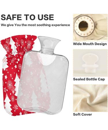 Buy KCLDECI 2L Hot Water Bottle with Christmas Trees Cover - Perfect for Pain Relief Foot Warmer & Heat Therapy - Buy Online on GoSupps.com