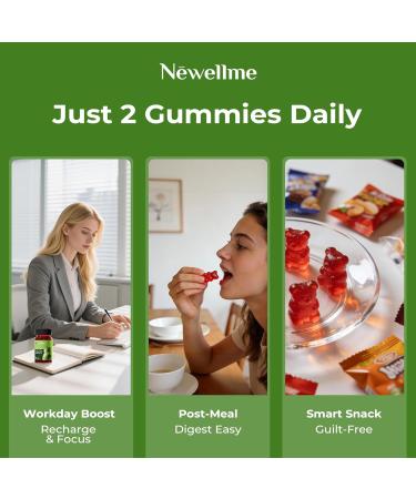 NEWELLME Sugar-Free Apple Cider Vinegar (ACV) Gummies with The Mother & B12 Vegan Organic Vitamin Gummies for Digestion Energy & Metabolism Gluten-Free Multivitamin Support 60 Counts 60 count(pack of 1) - Buy Online on GoSupps.com