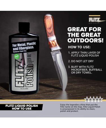 Flitz Multi-Purpose Polish and Cleaner Liquid for Metal, Plastic,  Fiberglass, Aluminum, Jewelry, Sterling Silver: Great for Headlight  Restoration + Rust Remover, Made in the USA Single