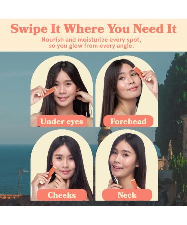 LE GUSHE All-in-One Face Balm Stick - Under Eye Brightener Anti-Aging Under Eye Balm Stick with Salmon Roe Extract & Collagen - For Fine Lines & Wrinkles - Use on Face Forehead Neck - Buy Online on GoSupps.com