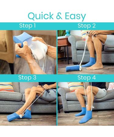 Adjustable Sockenhilfe Set - Plastic Stocking Aid for Seniors Pregnant Women & Diabetics | Easy Stocking Application Tool - Buy Online on GoSupps.com