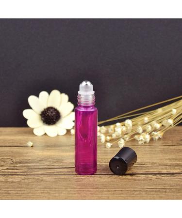 12Pcs 10ml Glass Roller Bottles with Stainless Steel Roller Ball - Refillable Essential Oil Roll on Bottles with Lid Opener Pry Tool Great for Aromatherapy Perfumes and Lip Balms by JamHooDirect - Buy Online on GoSupps.com