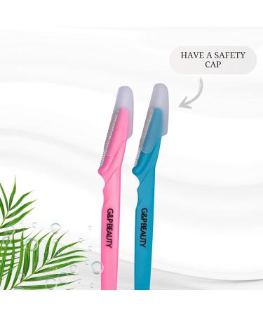 G&P BEAUTY Precision Face & Eyebrow Dermaplaning Kit | 3 Exfoliating Razors & Precision Covers | Perfect Gift for Women | International Shipping Available - Buy Online on GoSupps.com