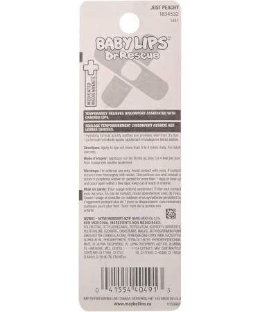 MAYBELLINE Baby Lips Dr Rescue Medicated Balm - Just Peachy - Buy Online on GoSupps.com