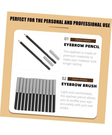 NOLITOY 12pcs Black Eyeliner 1 Eyebrow Pen Makeup Eye Lining Pencil Highlighter Water Proof Girl 1 count (Pack of 1) Black - Buy Online on GoSupps.com
