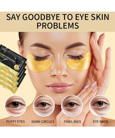 Shop Golden Under Eye Patches for Dark Circles - 30 Pairs Gel Collagen Masks for Puffy Eyes Moisturizing Eye Care Ideal for Travel - Buy Online on GoSupps.com