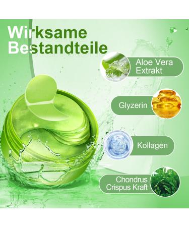 60 Aloe Vera Eye Pads - Premium Eye Masks for Dark Circles Bags Wrinkles & Swelling - Buy Internationally - Buy Online on GoSupps.com