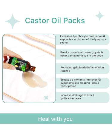 Organic Castor Oil Pack for Liver - Adjustable & Reusable Wrap for Waist & Neck | Thyroid Stomach Relief Deeper Sleep & Stress Reduction - Buy Online on GoSupps.com