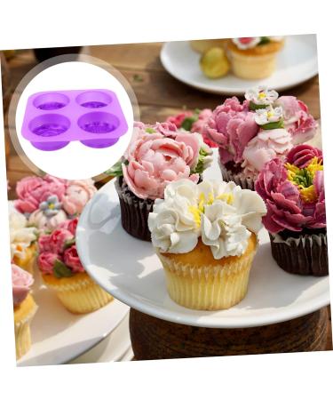 Zerodeko 6 Pcs Handmade Soap Mold Baking Muffin Mold Donut Candy Silicone Muffin Mold Baking Accessory Silicone Tools Silicone Molds Silicone DIY Mold Chocolate Silica Gel Roses Purple 3X16.6X16.6CMx6pcs - Buy Online on GoSupps.com
