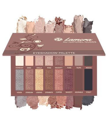 Best Pro Eyeshadow Palette Makeup - Matte Shimmer 16 Colors - Highly Pigmented - Professional Nudes Warm Natural Bronze Neutral Smoky Cosmetic Eye Shadows AU Naturel