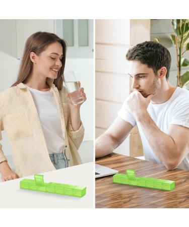 AUVON 7-Day Pill Box | BPA-Free Medication Organizer | Portable Weekly Pill Dispenser for Vitamins & Fish Oil (Green) - Buy Online on GoSupps.com