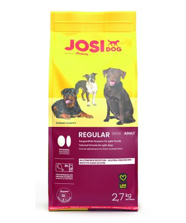 JosiDog Regular (2.7 kg) | Lightly Active Dog Food | Premium Dry Food for Adult Dogs | Powered by Josera | 1 Pack