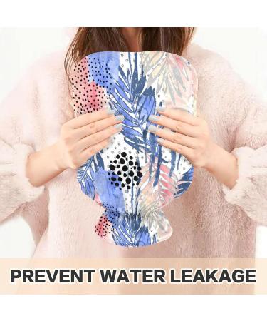 NAANLE Watercolor Palm Leaf Hot Water Bottle - 1L Transparent for Bed Hand & Feet Warmth Pain Relief & Heat Therapy - Buy Online on GoSupps.com