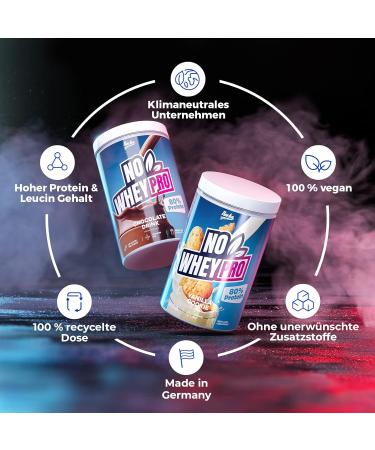 Rocka Nutrition No Whey Pro Vegan Protein - 24g Plant-Based Protein Powder with Amino Acids & Vitamin B12 | 1kg Chocolate Flavor - International Shipping - Buy Online on GoSupps.com