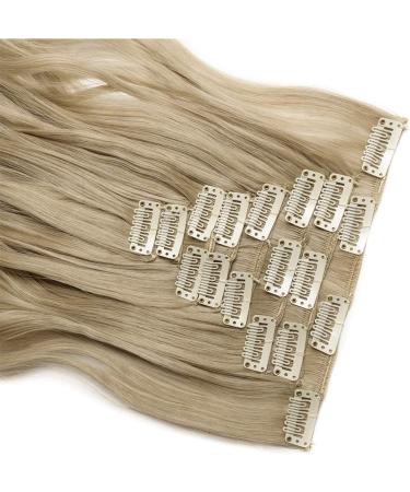 Silk-co 17 Inch 8PCS Clip-In Hair Extensions Blond&Bleach Blond - Long Curly Wavy Synthetic Hair Piece for Full Head - 17 Inch Curly #Blond&Bleach Blond - Buy Online on GoSupps.com