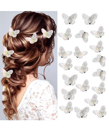 20PCS Butterfly Hair Clips  Clear Butterfly Hair Clips for Girls  Butterfly Clips for Hair  Cute Girls Butterfly Hair Clips for Women Girls