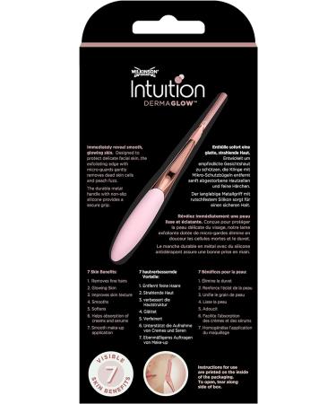 WILKINSON SWORD - Intuition Dermaglow For Women | Facial Hair Remover and Exfoliating Dermaplanning tool | Razor Handle + 3 Blade Refills 1 Count (Pack of 1) - Buy Online on GoSupps.com