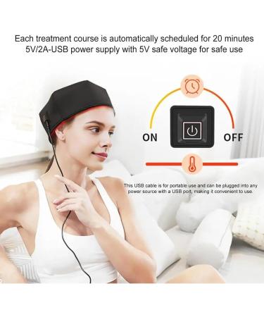 Mavdecll Light Therapy Hair Growth Cap Hair Growth Helmet 120 LED 660nm & 850nm Phototherapy Cap Improve Scalp Health - Buy Online on GoSupps.com