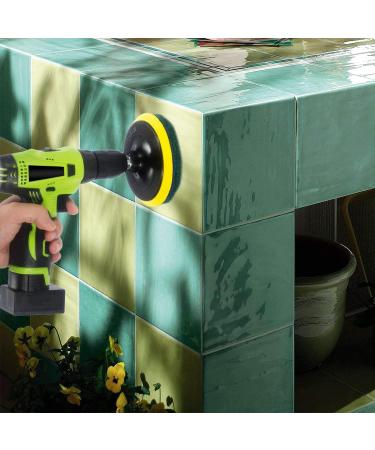 BIXUEJ 5 Inch Drill Power Brush Tile Scrubber Scouring Pads Cleaning Kit Heavy Duty Household Cleaning Tool (Drill NOT Included) - Buy Online on GoSupps.com
