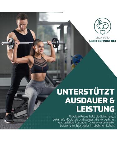 Strong Natural Rhodiola Rosea 3% Salidroside 120 Capsules 500mg Vegan Quality - Buy Online on GoSupps.com