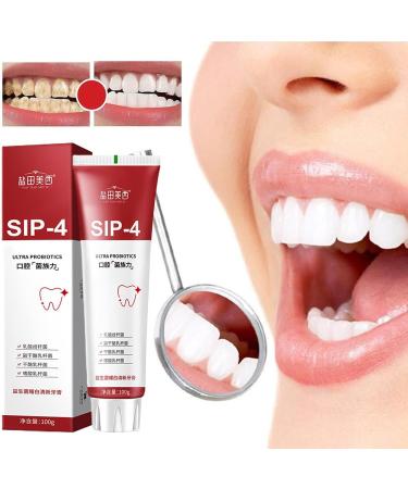 -4 Probiotic Whitening Toothpaste Teeth Whitening Toothpaste -4 | Teeth Whitening Toothpaste | Anti-Stain Toothpaste | Smokers Toothpaste for Teeth Whitening - Buy Online on GoSupps.com