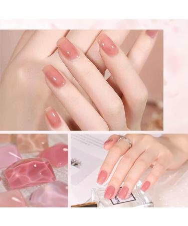Nude Nail Polish - Jelly Nail Polish Varnish - Quick Drying & Long Lasting Breathable Nail Polish - No Need Baking Oil-Based Formula Pastel Nail Polish Women - Buy Online on GoSupps.com