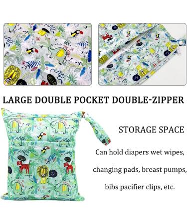 Grovble 3-Piece Wetbag Set | Reusable Zipper Organizer for Babies | High Capacity Diaper Bags for Kindergarten & Travel - Buy Online on GoSupps.com