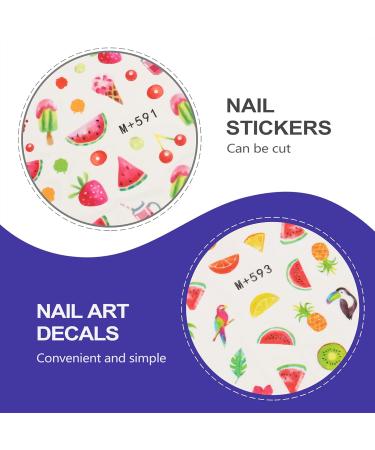 EXCEART Laptop Sticker Nail Stickers 10 Sheets Summer Nail Art Stickers Decals Fruit Flamingo Pineapple Nail Decals Waterproof for DIY Art Scrapbooking Manicure Salon Supplies s - Buy Online on GoSupps.com