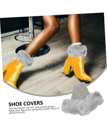 ToddMomy Boot Covers - 2 Pairs of Women's Knitted Boot Warmers & Fur Boot Cuffs | Stylish Leg Warmers for Beautiful Legs - Buy Online on GoSupps.com