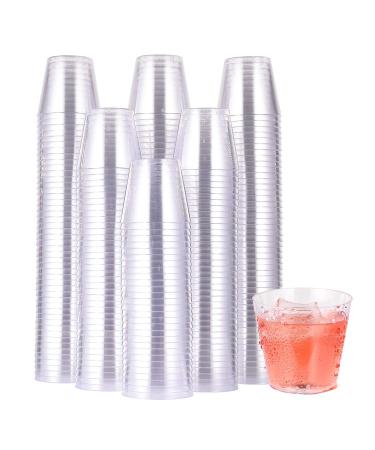 JOLLY CHEF 1000 PACK Plastic Shot Glasses-1 Oz Disposable Cups-1 Ounce Tasting Cups-Party Cups Ideal for Whiskey, Wine Tasting, Food Samples.Perfect for Halloween,Christmas,Thanksgiving Day Party 1-Clear-1000