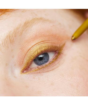 3INA MAKEUP 24h Automatic Eye Pencil 123 Gold | Waterproof Long Lasting Eyeliner with Sharpener & Brush | Highly Pigmented Vegan Formula - Buy Online on GoSupps.com