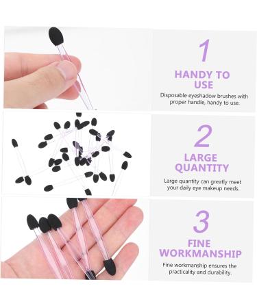 HAPINARY 100pcs Eye Shadow Stick Eyeshadow Cosmetic Sponge Applicator Eyeliner Brush Emulsion 7.5x0.5cm Black - Buy Online on GoSupps.com