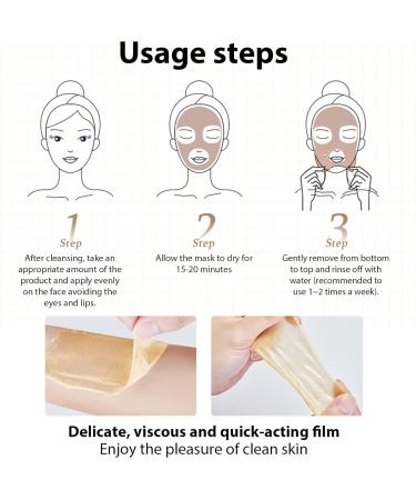  JPSDOWS Golden Snake Mask with Retinol | 100g Peel-Off Mask for Hydration Moisturizing and Cleansing. Absorbs oil detoxifies exfoliates brightens and improves skin radiance. Jpsdows - Buy Online on GoSupps.com