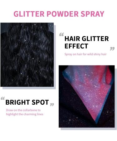 IBCCCNDC 60ml Glitter Spray for Hair and Body - Long Lasting Shimmer Silver Hairspray for Party - Buy Online on GoSupps.com